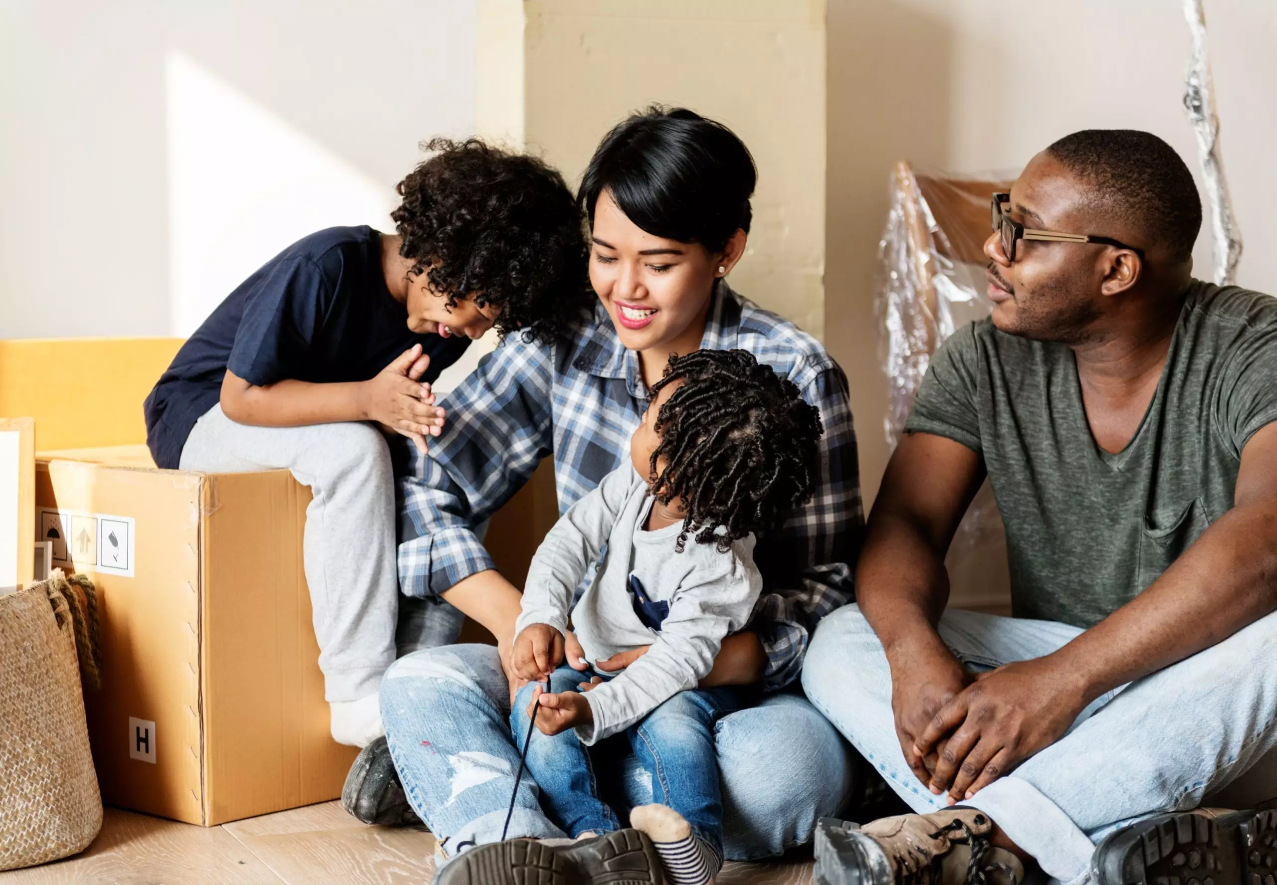 Black family moving to new house